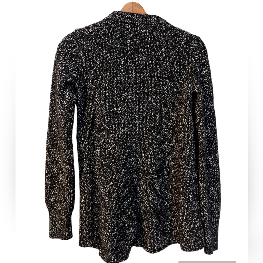 ATHLETA Sierra Wool Blend Crew Sweater Small Black Marl - Picture 3 of 8